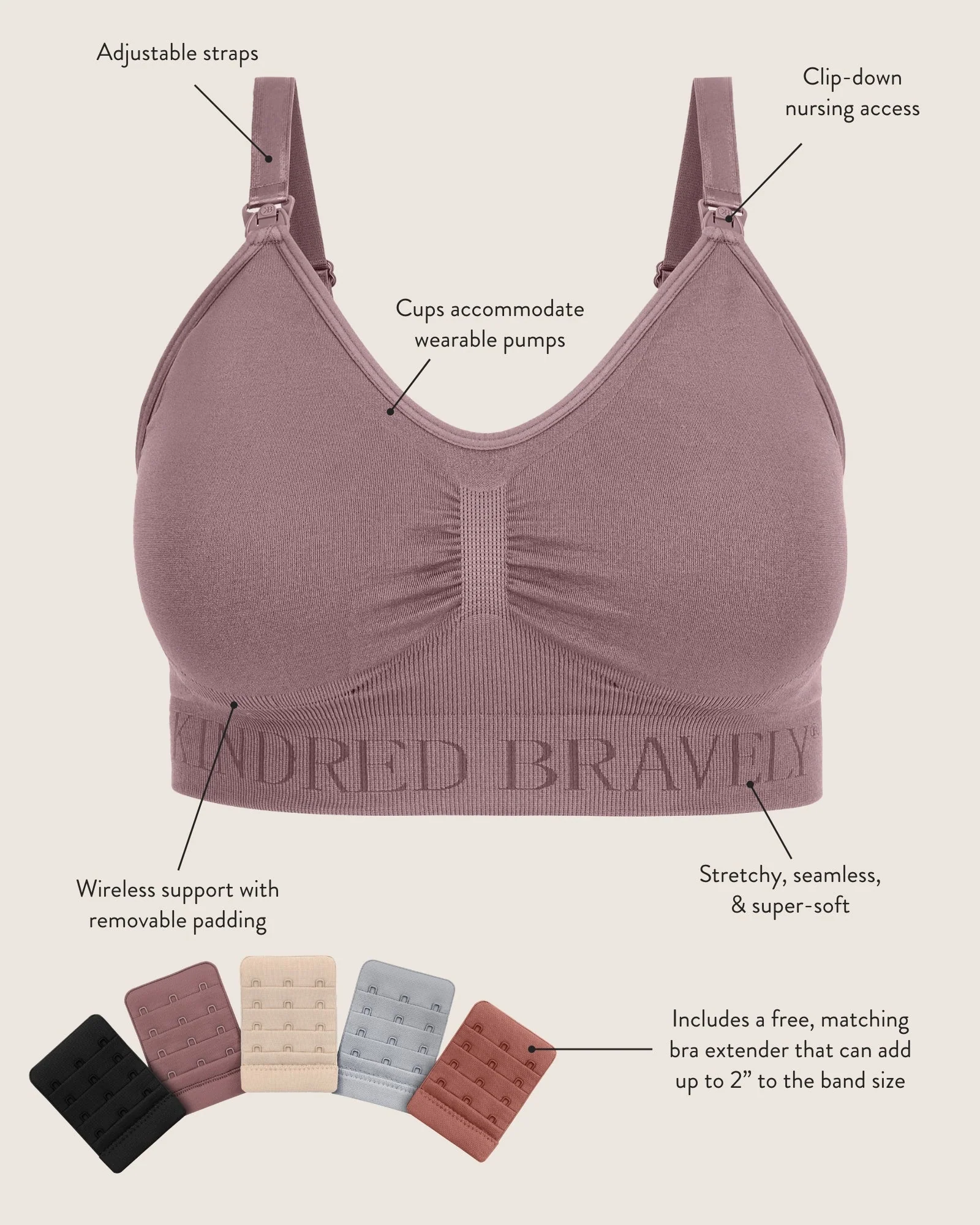 Simply Sublime® Nursing Bra | Redwood - Image 9